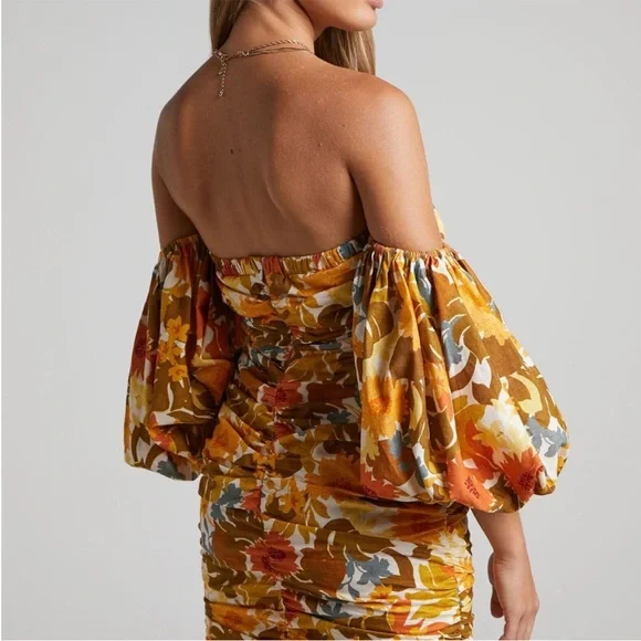 Amalie The Label Showpo Floral Off-Shoulder Blouse size 12 Ariesey - Picture 9 of 16